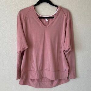 Free People Movement Oversized Slouchy Hoodie Pullover Top XS Pink Dolman Sleeve